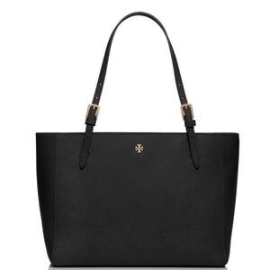 Tory Burch Black Leather Tote Bag